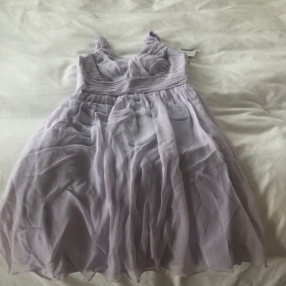 Donna Morgan Light Purple Silky Lined Dress - Picture 2 of 12